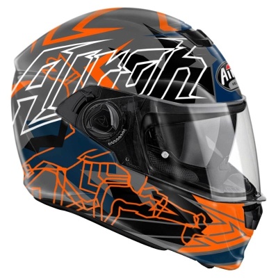 AIROH шлем интеграл STORM BIONIKLE ORANGE GLOSS фото в интернет-магазине FrontFlip.Ru