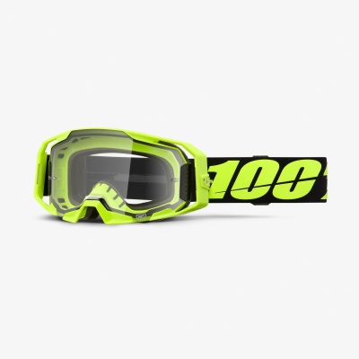 Очки 100% Armatic Neon Yellow / Clear фото в интернет-магазине FrontFlip.Ru