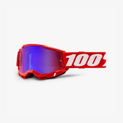 Очки 100% Accuri 2 Goggle Red / Mirror Red/Blue Lens фото в интернет-магазине FrontFlip.Ru