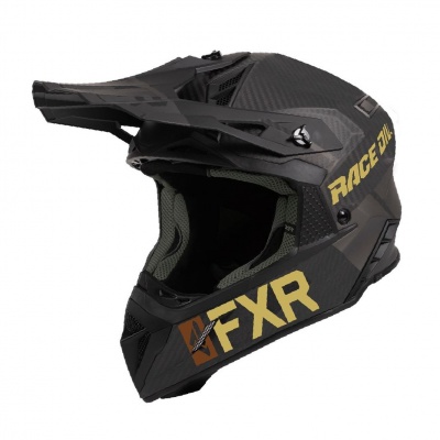 Шлем FXR Helium Carbon Race Div Black/Rust/Gold фото в интернет-магазине FrontFlip.Ru