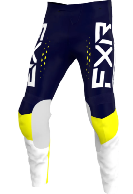 FXR MX Брюки Clutch Pro MX Pant 22 Midnight/White/Yellow фото в интернет-магазине FrontFlip.Ru