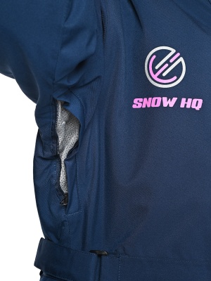 SNOW HEADQUARTER Снегоходный комбинезон для девочки T-9081 Темно-синий фото в интернет-магазине FrontFlip.Ru