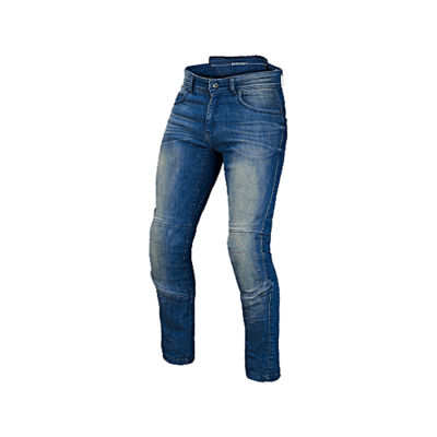 MACNA STONE Брюки ткань джинс.светло-синие фото в интернет-магазине FrontFlip.Ru