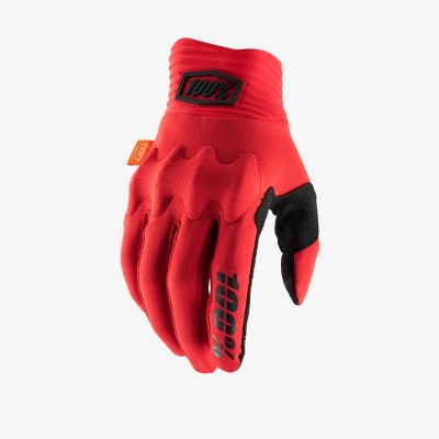 Мотоперчатки 100% Cognito D3O Glove Red/Black фото в интернет-магазине FrontFlip.Ru