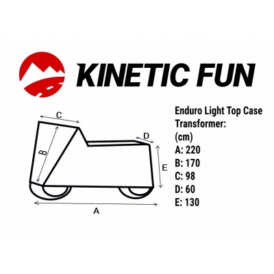[KINETIC FUN] Чехол для мотоцикла с центральным кофром 'Enduro Light Top Case Transformer' 220х170 Ткань Окcфорд 240D, цвет Серый фото в интернет-магазине FrontFlip.Ru