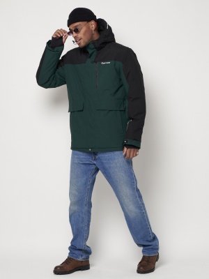 Горнолыжная куртка мужская темно-зеленого цвета 88814TZ фото в интернет-магазине FrontFlip.Ru