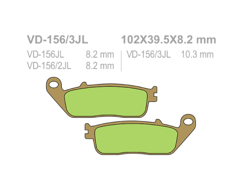 VESRAH Тормозные колодки  VD-156/3JL  (281) фото в интернет-магазине FrontFlip.Ru