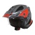 Шлем LS2 OF606 DRIFTER DEVOR Matt Silver Titanium Red фото в интернет-магазине FrontFlip.Ru
