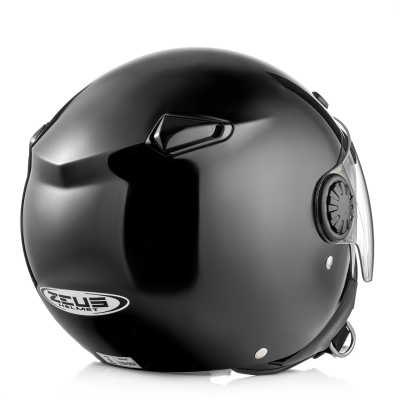 ZEUS Шлем открытый ZS-210B Термопластик, глянец, Черный фото в интернет-магазине FrontFlip.Ru