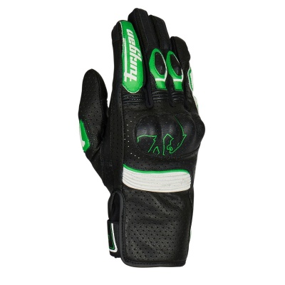 [FURYGAN] Перчатки TD ROADSTER кожа, цвет Черный/Зеленый фото в интернет-магазине FrontFlip.Ru