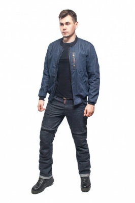 STARKS EF56 Мотокуртка джинсовая KNIGHT, муж., Regular fit, Тёмный синий фото в интернет-магазине FrontFlip.Ru