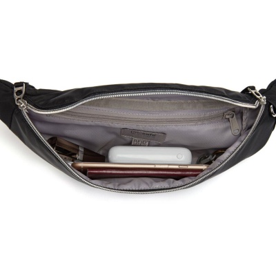 Поясная сумка женская антивор Pacsafe Stylesafe, черный, 2 л. фото в интернет-магазине FrontFlip.Ru