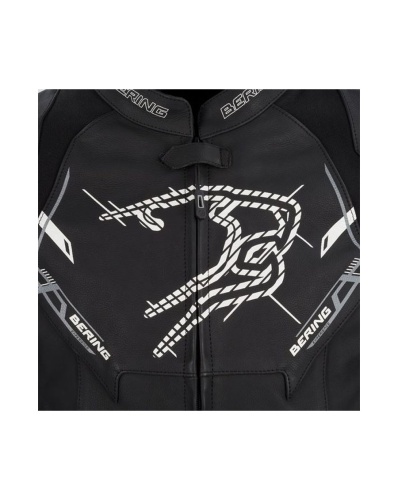 Куртка кожаная Bering SNAP Black/White фото в интернет-магазине FrontFlip.Ru