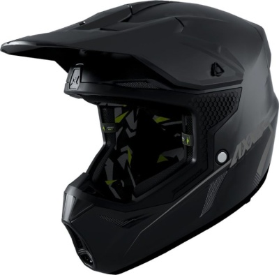 AXXIS MX803 Wolf Solid шлем кроссовый черный матовый фото в интернет-магазине FrontFlip.Ru