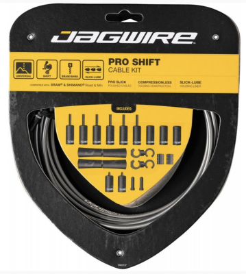 Набор рубашек и тросиков переключения Jagwire Pro Shift Kit 2X Black (PCK500) фото в интернет-магазине FrontFlip.Ru