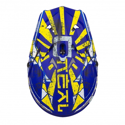 ONEAL Шлем кроссовый 3SERIES ZEN Термопластик, мат., Синий/Желтый фото в интернет-магазине FrontFlip.Ru