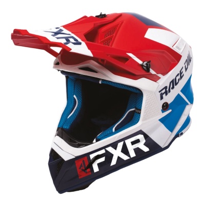 Шлем FXR Helium Race Div Red/White/Navy/Blue фото в интернет-магазине FrontFlip.Ru