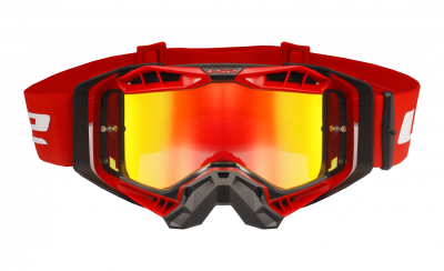 LS2 Очки кросс AURA Goggle с хамелеон линзой черно-красные с линзой красный хамелеон фото в интернет-магазине FrontFlip.Ru