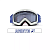 ARIETE Кроссовые очки (маска) MUDMAX - WHITE / DOUBLE BLUE VENTILATED LENS NO PINS (moto parts)