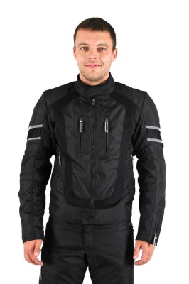 Куртка мужская INFLAME K10300 текстиль+сетка, цвет черный фото в интернет-магазине FrontFlip.Ru