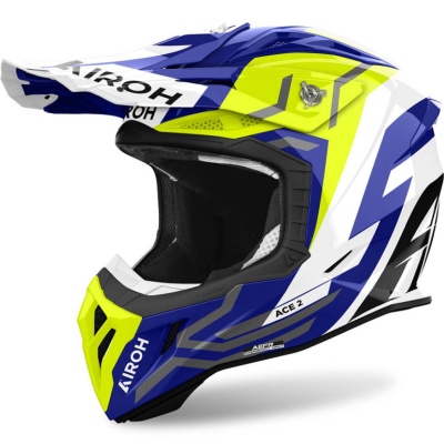 Мотошлем AIROH AVIATOR ACE 2 GROUND YELLOW GLOSS Кросс-Эндуро Композит фото в интернет-магазине FrontFlip.Ru