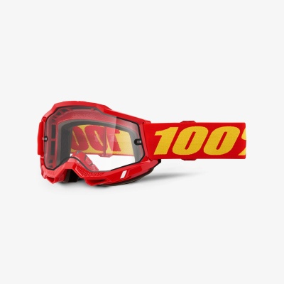 Очки 100% Accuri 2 Enduro Moto Red / Clear фото в интернет-магазине FrontFlip.Ru