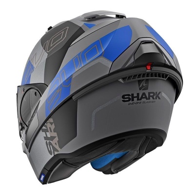 SHARK Мотошлем EVO-ONE 2 SLASHER MAT AKB Антрацит/Черный/Синий фото в интернет-магазине FrontFlip.Ru