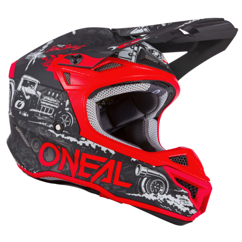 Шлем кроссовый O'NEAL 5Series HR V.22 черный/красный фото в интернет-магазине FrontFlip.Ru