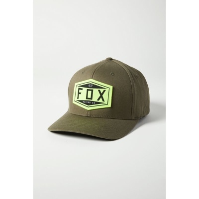 Бейсболка Fox Emblem Flexfit Hat Olive Green фото в интернет-магазине FrontFlip.Ru