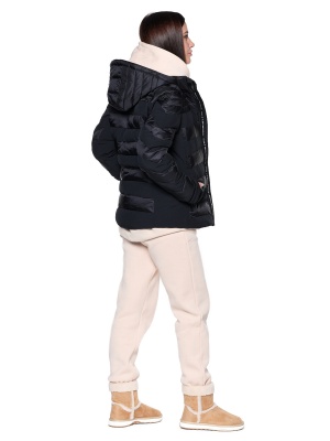 SNOW HEADQUARTER Зимняя куртка женская B-098 Черный фото в интернет-магазине FrontFlip.Ru