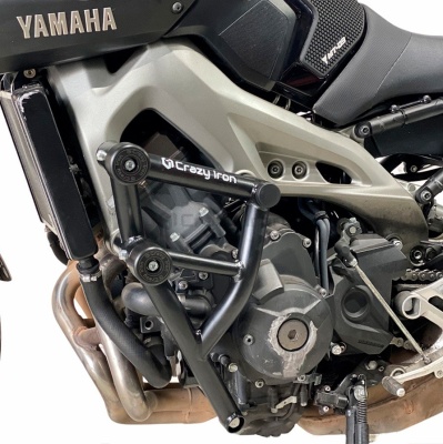 Клетка на мотоцикл YAMAHA MT-09, FZ-09 `13-`16 TRACER -`17 XSR900 `16-`21 CRAZY IRON серии DAMPER фото в интернет-магазине FrontFlip.Ru