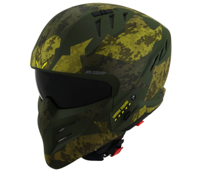 [SUOMY] Мотошлем ARMOR URBAN SQUAD CAMOUFLAGE, цвет Зеленый Матовый фото в интернет-магазине FrontFlip.Ru