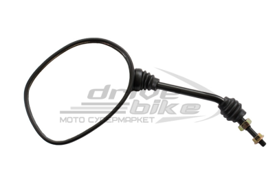 [EMGO] Зеркало для скутера универсальное 8/10 мм левое, цвет Черный фото в интернет-магазине FrontFlip.Ru