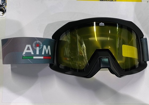 Очки снегоходные с двойной линзой AiM (PRO) 186-100 Black Matt фото в интернет-магазине FrontFlip.Ru