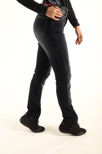 Мотоджинсы STARKS LADY SNAKE STRONG stretch SLIM FIT женские Темный Синий Потертый фото в интернет-магазине FrontFlip.Ru