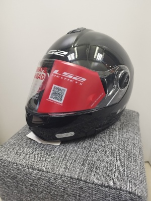 LS2 Мотошлем FF325 STROBE Solid черный фото в интернет-магазине FrontFlip.Ru