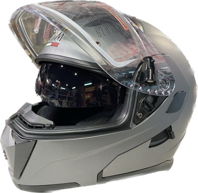 Шлем для снегохода AIM 906 Grey Metal фото в интернет-магазине FrontFlip.Ru