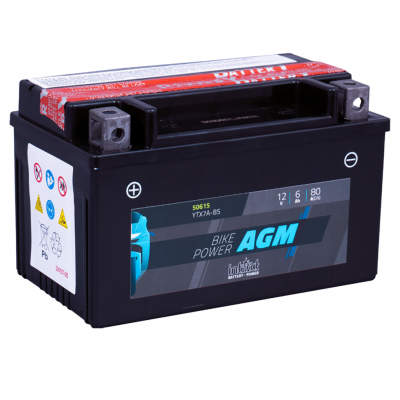 Аккумулятор intAct IA YTX7A-BS, 12V, AGM фото в интернет-магазине FrontFlip.Ru