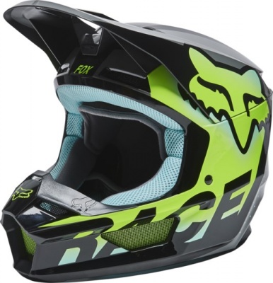 Мотошлем Fox V1 Trice Helmet Teal фото в интернет-магазине FrontFlip.Ru