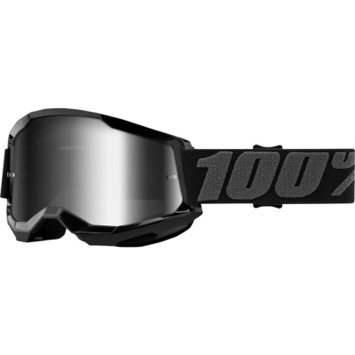 Очки 100% Strata 2 Goggle Black / Mirror Silver Lens (50421-252-01) фото в интернет-магазине FrontFlip.Ru
