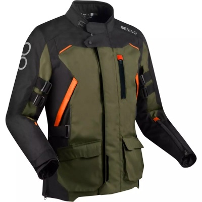 Куртка текстильная Bering ZEPHYR Black/Khaki/Orange фото в интернет-магазине FrontFlip.Ru
