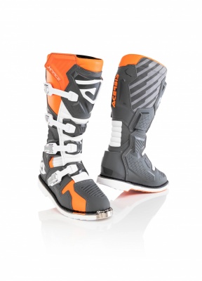 Мотоботы кроссовые Acerbis X-RACE Orange/Grey фото в интернет-магазине FrontFlip.Ru