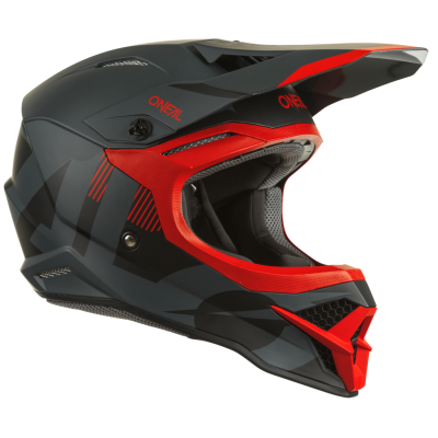 Шлем кроссовый O'NEAL 3Series VERTICAL черный/красный фото в интернет-магазине FrontFlip.Ru