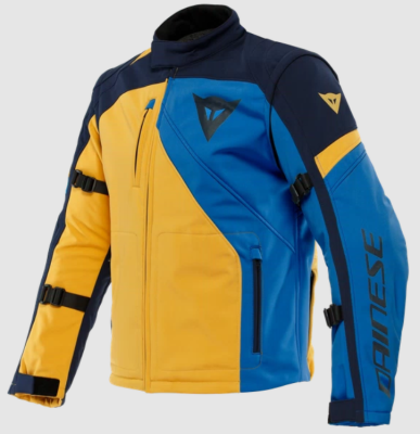 Куртка текстильная Dainese RANCH TEX JACKET Mineral-Yellow/Black-Iris/Light-Blue фото в интернет-магазине FrontFlip.Ru