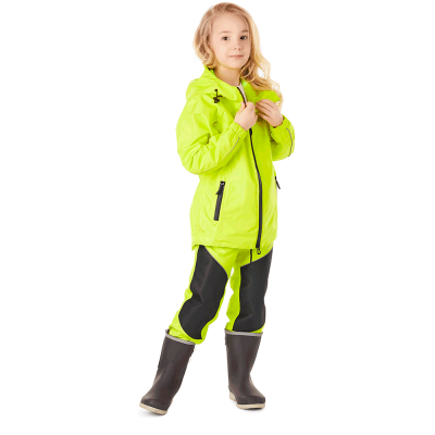 Dragonfly Детский комплект дождевой (куртка, брюки) EVO Kids YELLOW (мембрана) фото в интернет-магазине FrontFlip.Ru