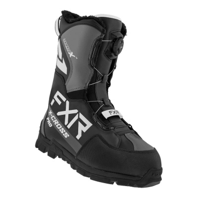 Ботинки FXR X-Cross Pro BOA с утеплителем Black/White фото в интернет-магазине FrontFlip.Ru