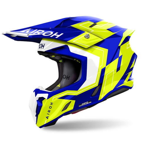 Шлем Airoh TWIST 3 DIZZY Blue/Yellow Glossy фото в интернет-магазине FrontFlip.Ru