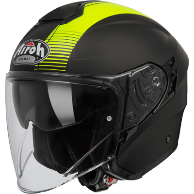 AIROH шлем открытый HUNTER SIMPLE YELLOW MATT фото в интернет-магазине FrontFlip.Ru