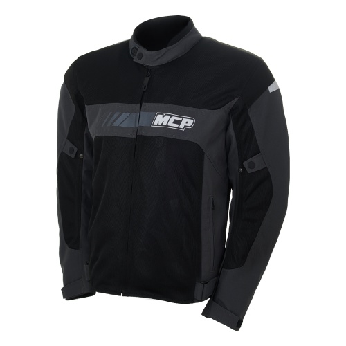 MCP Мотокуртка мужская ASW Summer Waterproof черно-темно-серый фото в интернет-магазине FrontFlip.Ru