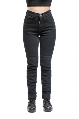 STARKS Мотоджинсы ZENA, женские, Slim fit., черный, Rinsed wash фото в интернет-магазине FrontFlip.Ru